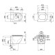 Подвесной безободковый унитаз Qtap Robin QT1333046ENRW