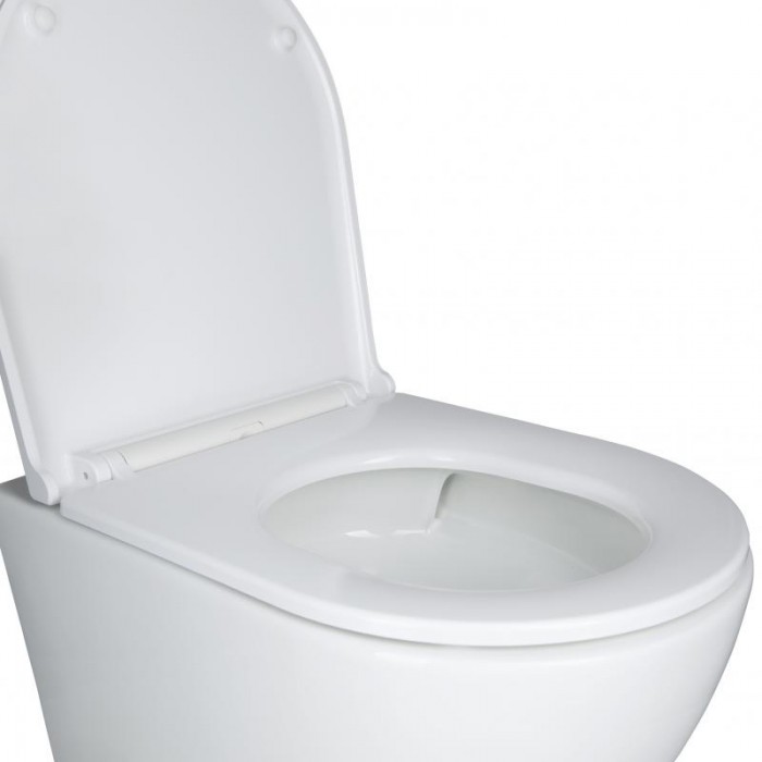Подвесной безободковый унитаз Qtap Robin Ultra Quiet QT1333046EUQW