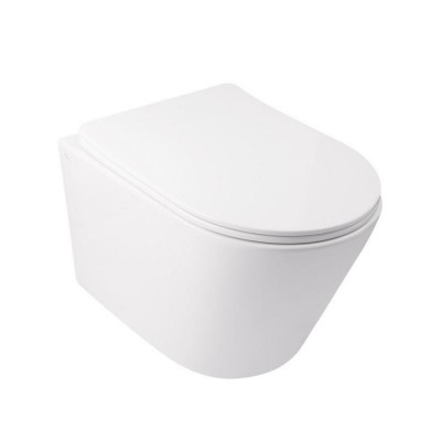 Подвесной безободковый унитаз Qtap Swan QT16335178W