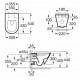 Подвесной безободковый унитаз Roca GAP ROUND Rimless A34H0N8000