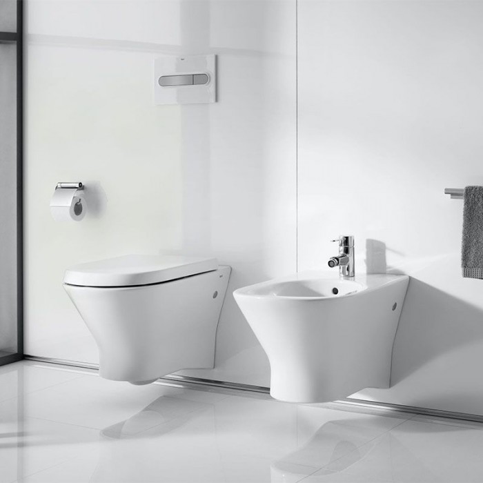 Підвісний безободковий унітаз Roca NEXO Rimless A34H64L000