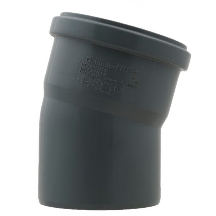 Коліно каналізаційне Ostendorf HT Safe 110x15°