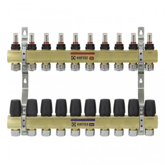 Колектор теплої підлоги Raftec Gold 1"х3/4" на 10 виходів (LCR-1.10) Колектор теплої підлоги Raftec Gold 1"х3/4" на 10 виходів (LCR-1.10)