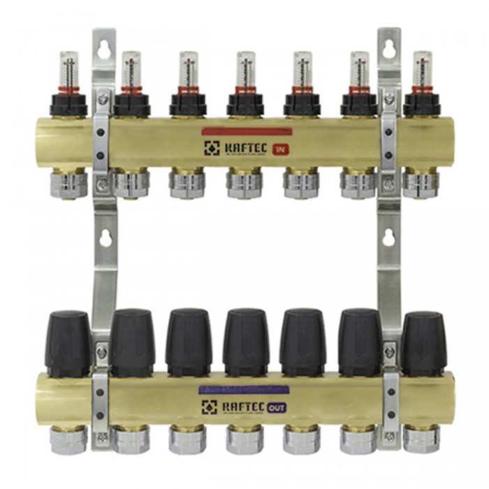 Колектор теплої підлоги Raftec Gold 1"х3/4" на 7 виходів (LCR-1.7) Колектор теплої підлоги Raftec Gold 1"х3/4" на 7 виходів (LCR-1.7)