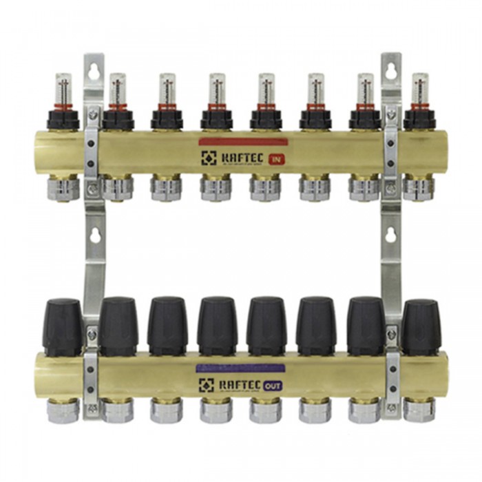 Колектор теплої підлоги Raftec Gold 1"х3/4" на 8 виходів (LCR-1.8) Колектор теплої підлоги Raftec Gold 1"х3/4" на 8 виходів (LCR-1.8)