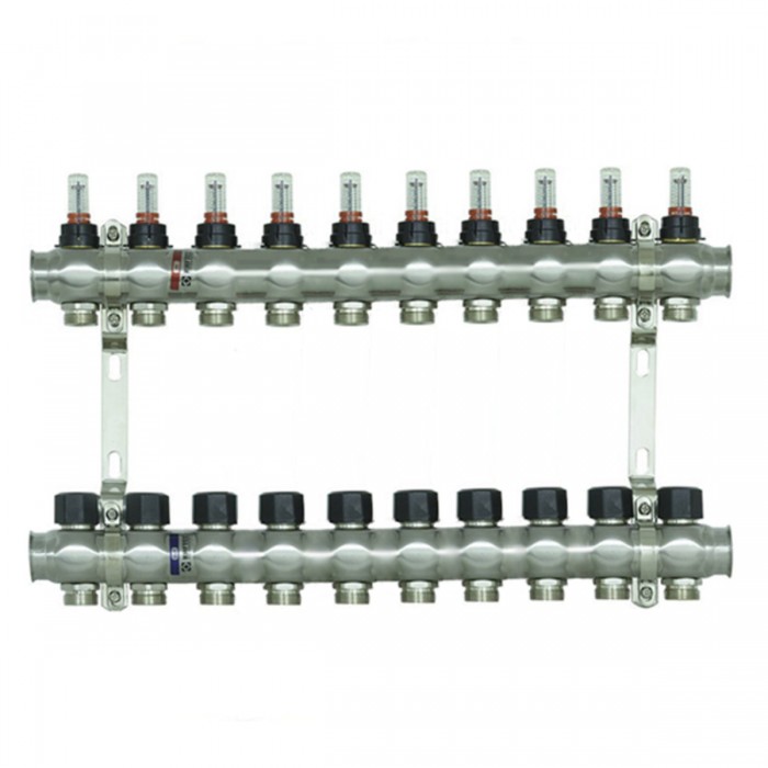 Колектор теплої підлоги Raftec INOX 1"х3/4" на 10 виходів (RC03-10) Колектор теплої підлоги Raftec INOX 1"х3/4" на 10 виходів (RC03-10)