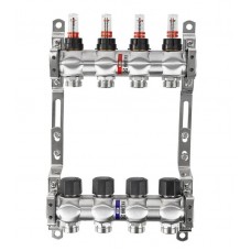 Коллектор теплого пола Raftec INOX 1"х3/4" на 2 выхода (RC03-02)