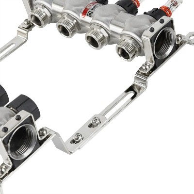 Коллектор теплого пола Raftec INOX 1"х3/4" на 2 выхода (RC03-02)