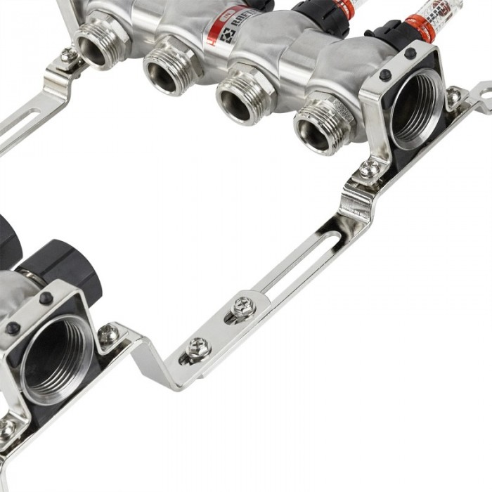 Коллектор теплого пола Raftec INOX 1"х3/4" на 2 выхода (RC03-02)
