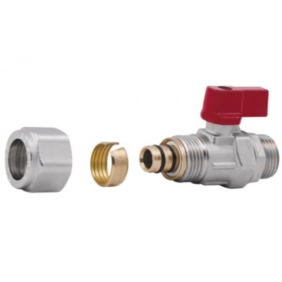Кран для металлопластиковой трубы Thermo Alliance Forte 16х1/2" SF262W15 НР
