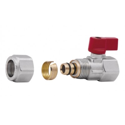 Кран для металлопластиковой трубы Thermo Alliance Forte 16х1/2" SF264W15 ВР