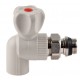 Кран радиаторный угловой Thermo Alliance 20х1/2" (латунный шар)