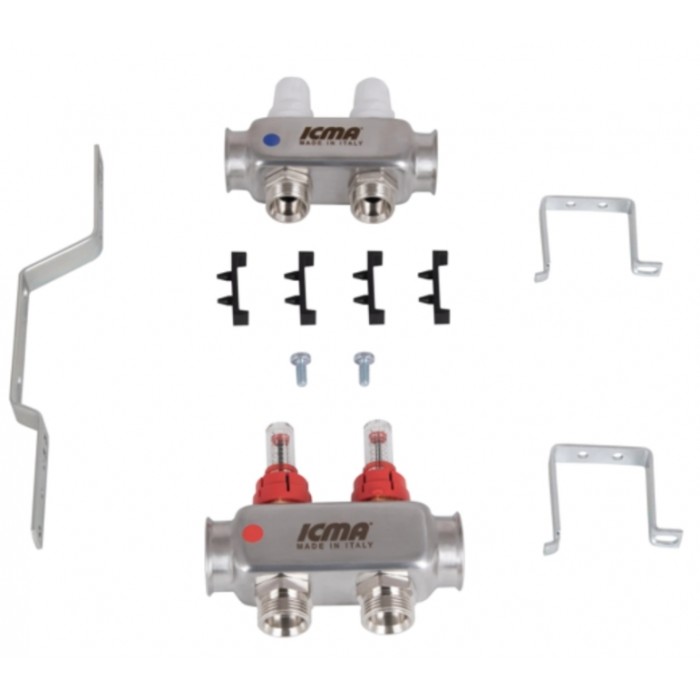 Коллектор теплого пола ICMA К073 на 2 выхода (87K073179PG32QU) Коллектор теплого пола ICMA К073 на 2 выхода (87K073179PG32QU)
