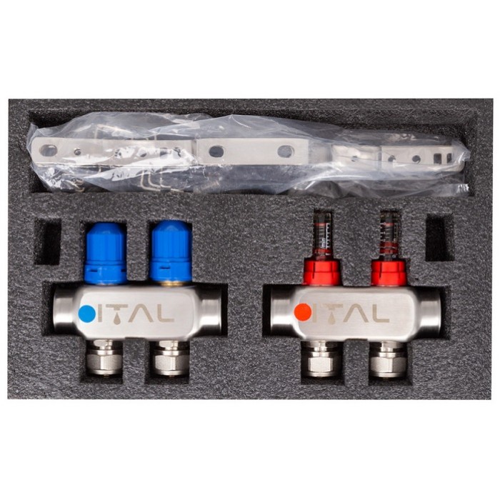 Коллектор теплого пола ITAL HC1-02 x 3/4" Коллектор теплого пола ITAL HC1-02 x 3/4"