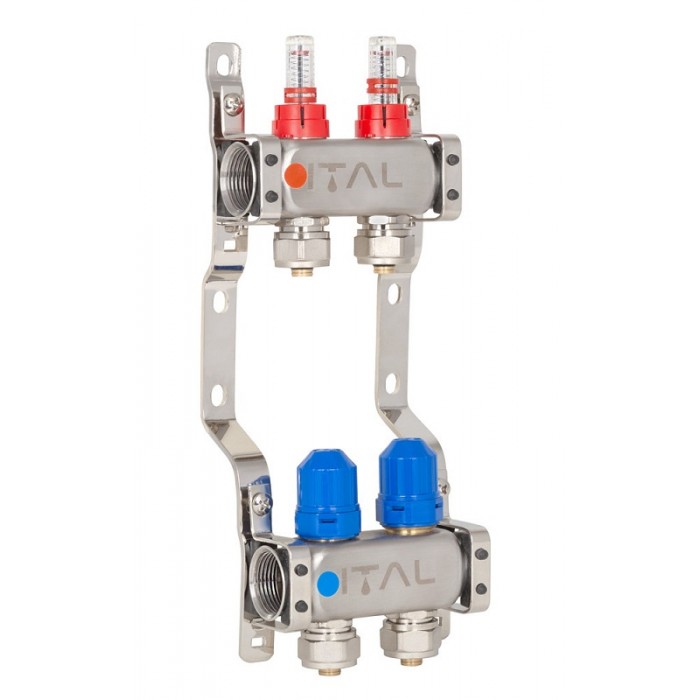 Колектор теплої підлоги ITAL HC1-02 x 3/4" на 2 виходи