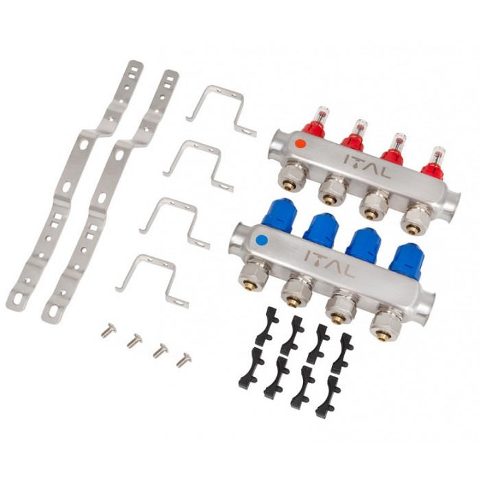 Коллектор теплого пола ITAL HC1-04 x 3/4" Коллектор теплого пола ITAL HC1-04 x 3/4"