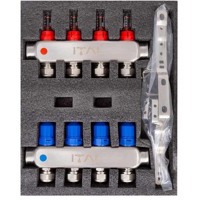 Коллектор теплого пола ITAL HC1-04 x 3/4" Коллектор теплого пола ITAL HC1-04 x 3/4"