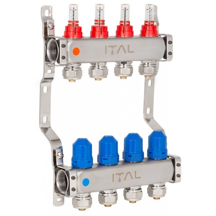 Коллектор теплого пола ITAL HC1-04 x 3/4"