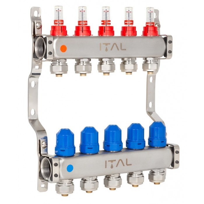 Колектор теплої підлоги ITAL HC1-05 x 3/4" на 5 виходів