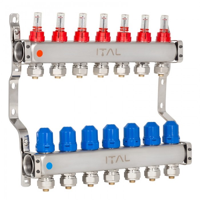 Колектор теплої підлоги ITAL HC1-07 x 3/4" на 7 виходів