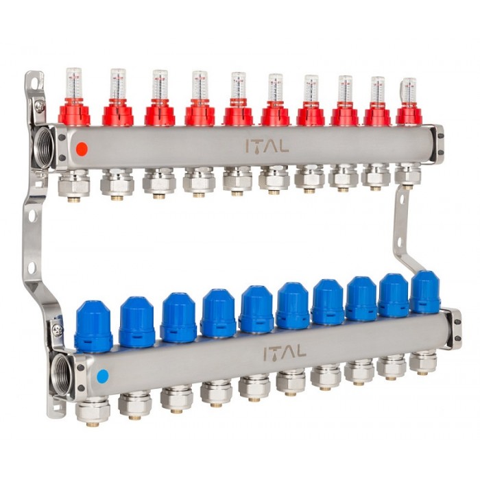 Колектор теплої підлоги ITAL HC1-10 x 3/4" на 10 виходів