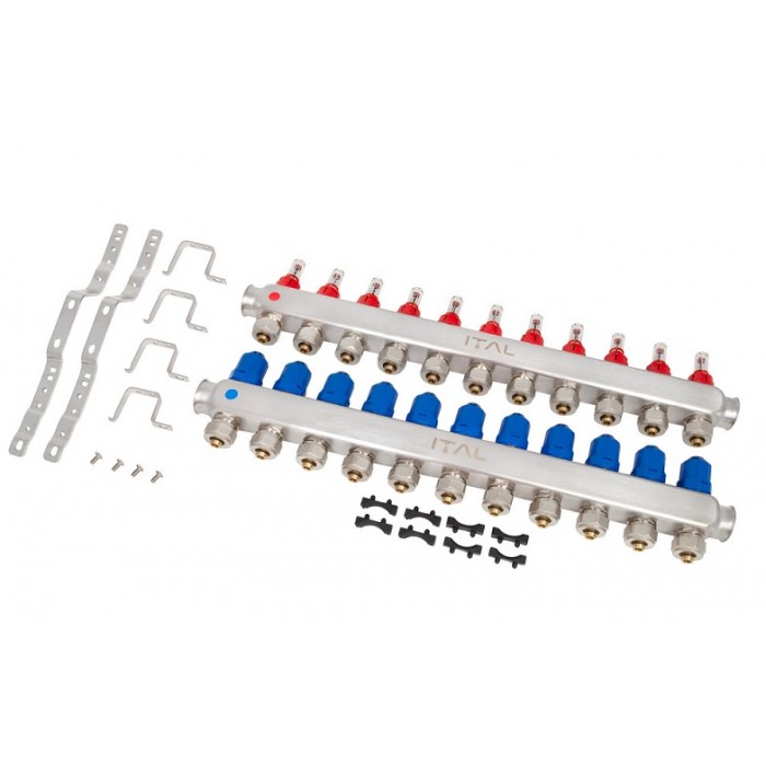 Колектор теплої підлоги ITAL HC1-11 x 3/4" на 11 виходів