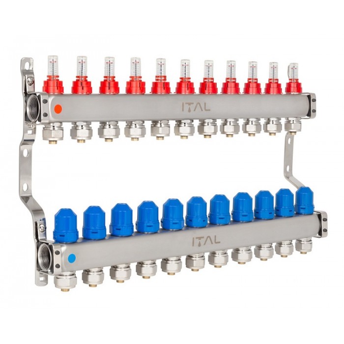 Колектор теплої підлоги ITAL HC1-11 x 3/4" на 11 виходів