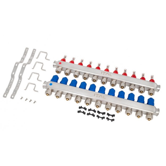Колектор теплої підлоги ITAL HC1-12 x 3/4" на 12 виходів