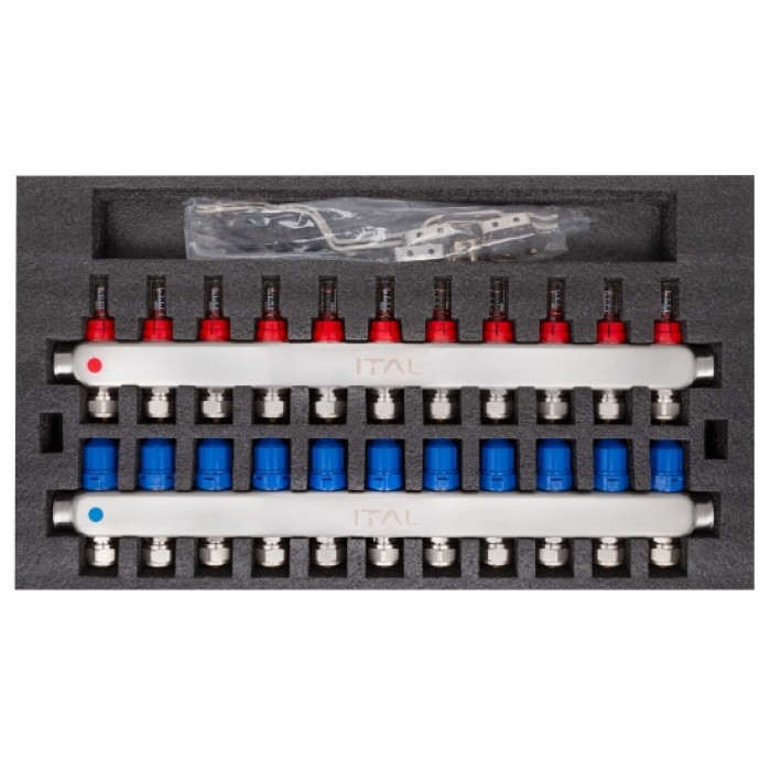 Коллектор теплого пола ITAL HC1-12 x 3/4" Коллектор теплого пола ITAL HC1-12 x 3/4"