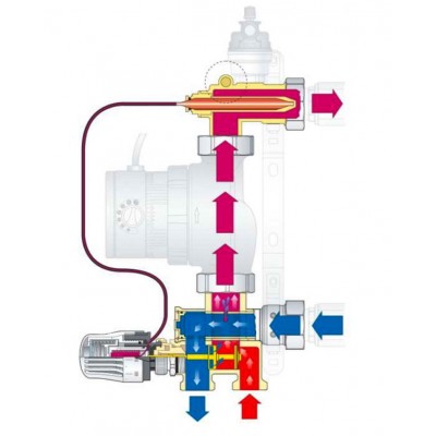 Смесительный узел ITAL MS1-C 1"x1" нижнее подключение