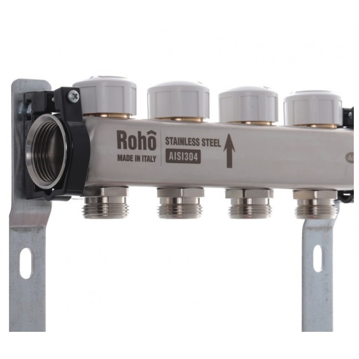 Коллектор теплого пола ROHO R804-02 на 2 выхода Коллектор теплого пола ROHO R804-02 на 2 выхода