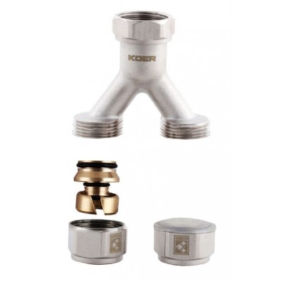 Разделительный узел KOER KR.1150 16х3/4" с евроконусами