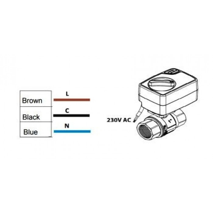 Кран з електроприводом Mastino 1/2" ВВ PN40 220В