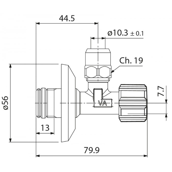 Приладовий вентильний кран Albertoni 1/2x1/2" C408681