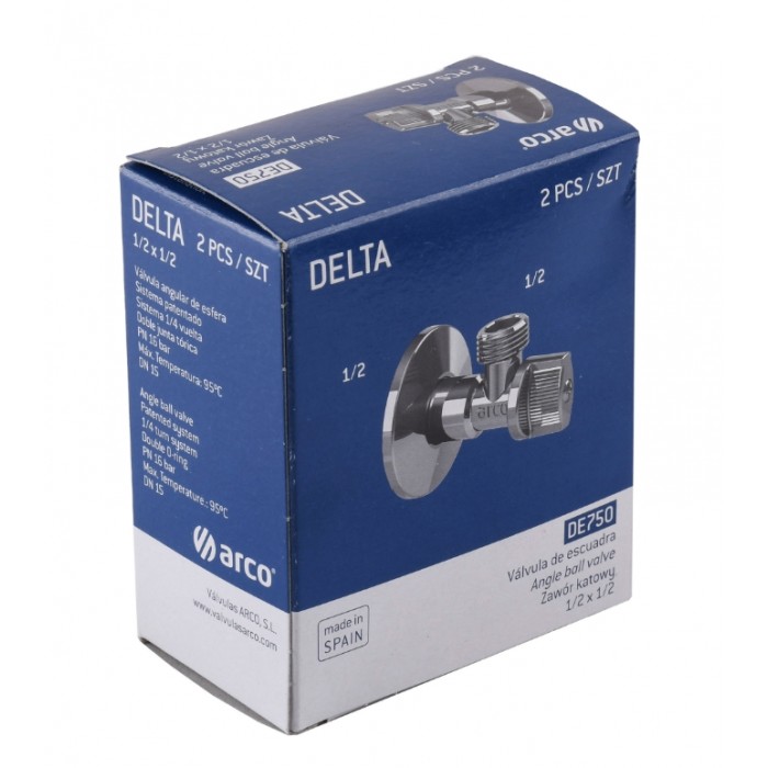 Приладовий кутовий кран ARCO 1/2"х1/2" DE705 (750) AntiLime