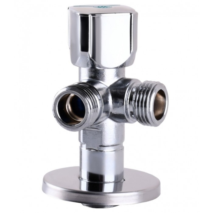 Приладовий кутовий подвійний кран ARCO 1/2"х1/2"х1/2" A80TWIN CQ4105