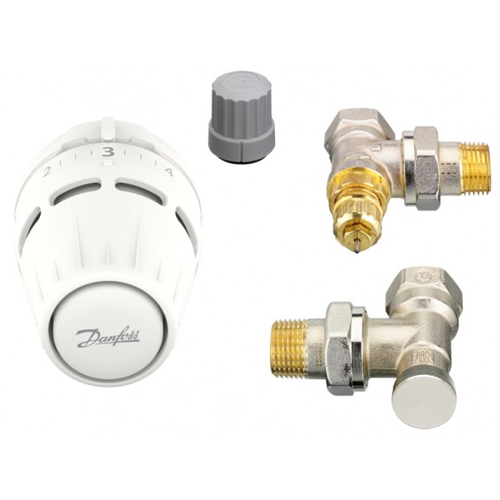 Термостатический угловой комплект Danfoss 015G5301