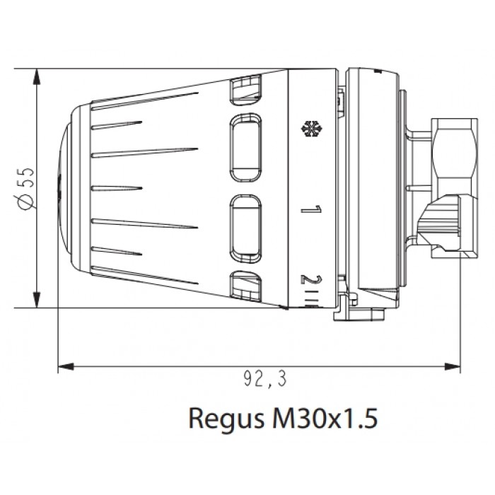 Комплект нижнего подключения угловой Danfoss 015G5307 Regus M30x1.5