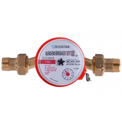 Счетчик горячей воды ECOSTAR DN15 1/2" L110 E-C 2,5