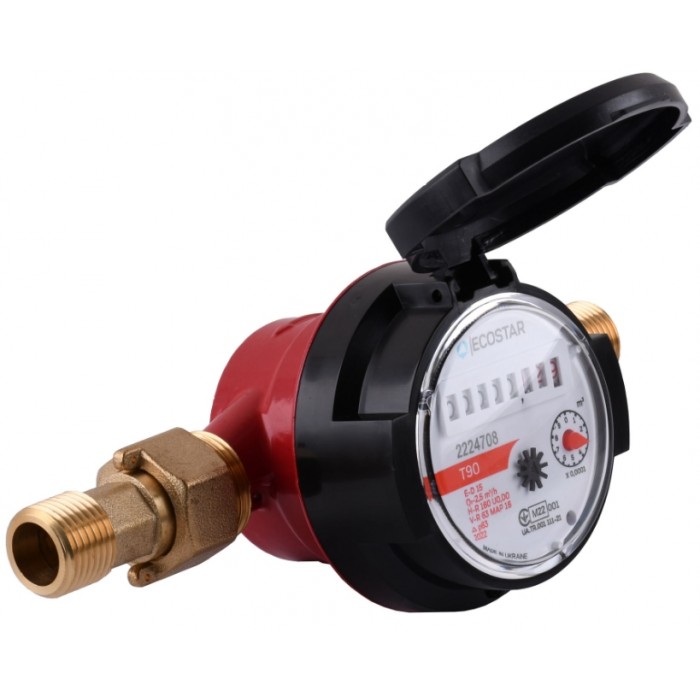 Лічильник гарячої води ECOSTAR DN15 1/2" E-D R160