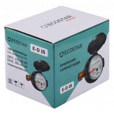 Счетчик горячей воды ECOSTAR DN15 1/2" E-D R160