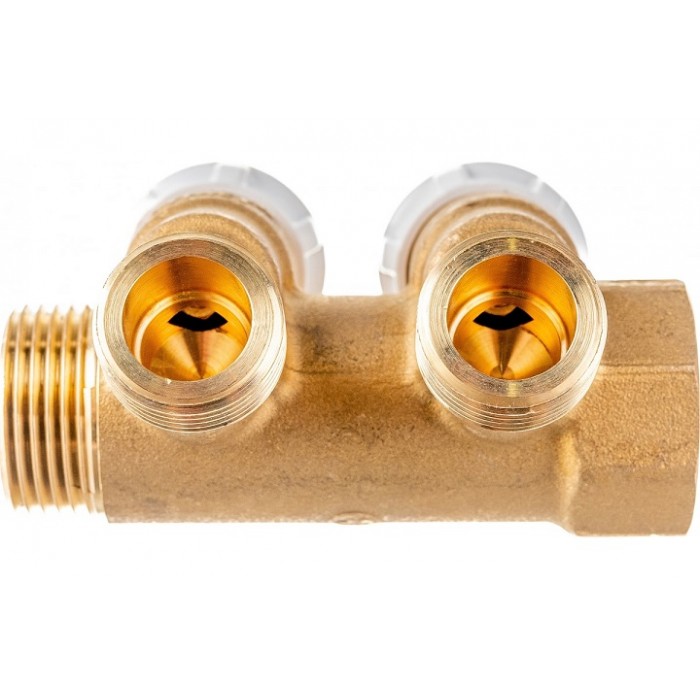 Колектор для води Giacomini 3/4"х1/2" на 2 виходи R585CY072 Колектор для води Giacomini 3/4"х1/2" на 2 виходи R585CY072