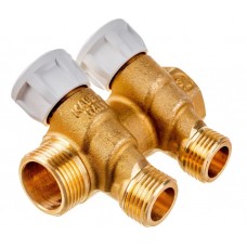 Коллектор с регулирующими вентилями Giacomini 3/4"х1/2" на 2 выхода R585CY072