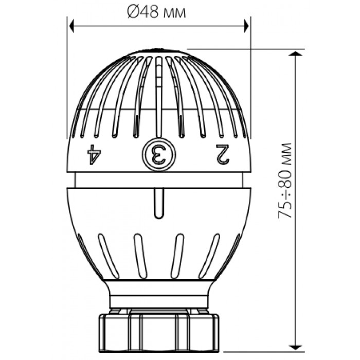 Термоголовка Giacomini R470HX001 M30x1.5 8-32°С