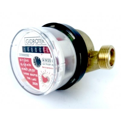 Счетчик горячей воды Gidrotek E-T 1,6U 1/2" 110 мм