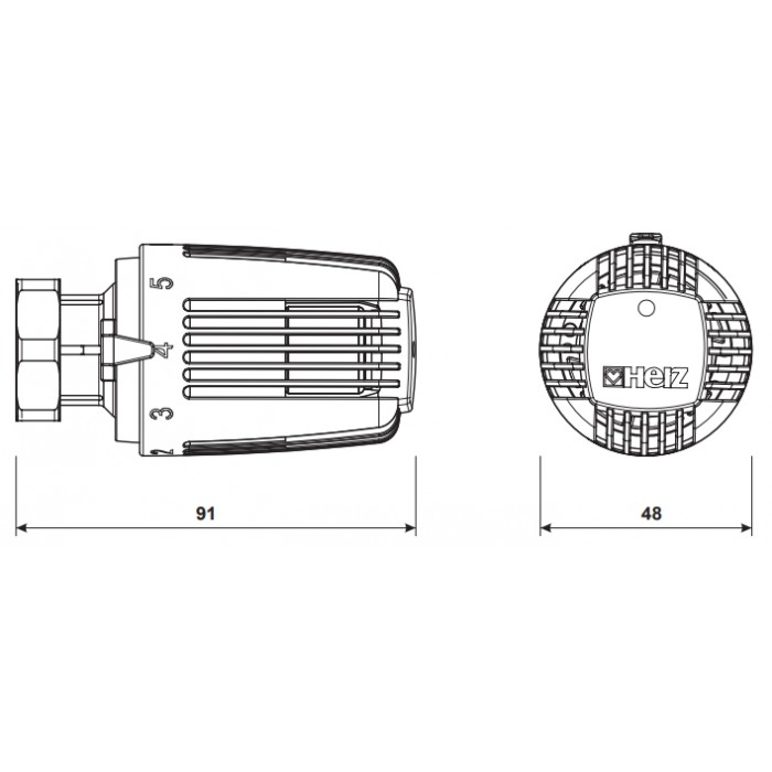 Термоголовка HERZ CLASSIC "H" M30x1.5 1726098 Термоголовка HERZ CLASSIC "H" M30x1.5 1726098
