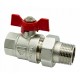 Кран шаровый HLV Optima 1/2" PN40 с американкой 