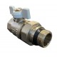 Кран шаровый HLV Optima 3/4" PN40 с американкой (белая бабочка)