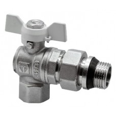 Кран угловой HLV Optima 3/4" PN40 с американкой 