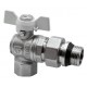 Кран угловой HLV Optima 3/4" PN40 с американкой 